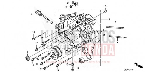 RIGHT CRANKCASE NSC502WHD de 2013